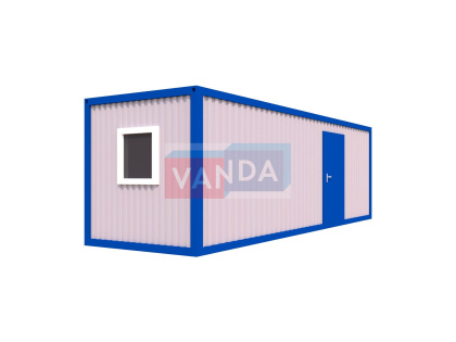Блок контейнер офисный с перегородками и туалетом №7 (вариант 2)